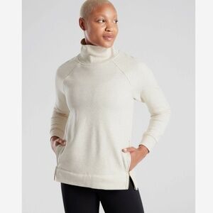 ATHLETA WOMENS COZY KARMA FUNNEL NECK MOCKNECK PULLOVER SWEATSHIRT SZ MEDIUM